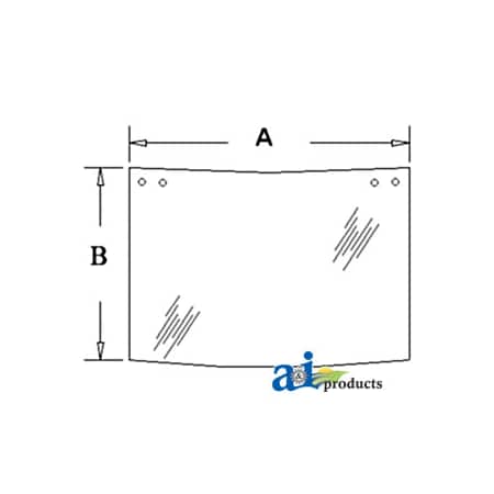 A & I Products Glass, Rear, Center 37.75" x24.25" x6.25" A-D129968